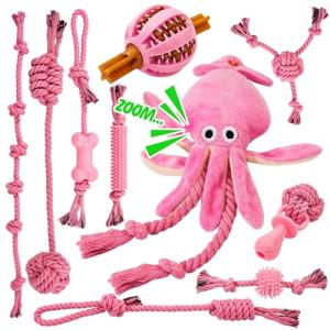 10 Pack Durable Puppy Teething Toys for Small Dogs