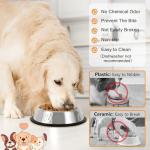 4 Pack Stainless Steel Non-Slip Pet Bowls