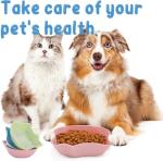 Non-Slip 6 Piece Cat Bowl Set in Colors