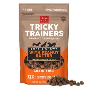 Cloud Star Tricky Trainers Peanut Butter Dog Treats