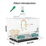 Lightweight Bird Cage Set with Toys and Tray