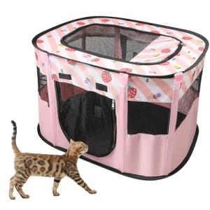 Portable Foldable Pet Playpen for Dogs and Cats