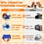 Soft Adjustable Mesh Muzzle for Medium Dogs