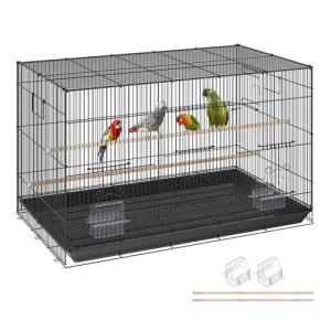 Large Metal Bird Cage with Rolling Stand