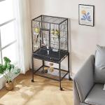 Large Metal Bird Cage with Stand and Wheels