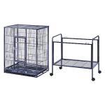 Spacious Metal Parrot Cage with Rolling Stand