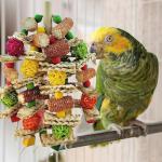 Colorful Hanging Bird Toy for Large Parrots