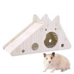 TIESOME Wooden Hamster House with Ladder and Slide