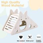 TIESOME Wooden Hamster House with Ladder and Slide