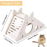 TIESOME Wooden Hamster House with Ladder and Slide