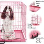 Easipet Pink Metal Dog Cage with Tray - Extra Small