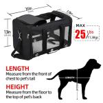 Portable Soft-Sided Pet Carrier Bag - Black