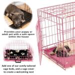Easipet Pink Metal Dog Cage with Tray - Extra Small