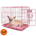 Easipet Pink Metal Dog Cage with Tray - Extra Small