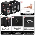 Portable Soft-Sided Pet Carrier Bag - Black