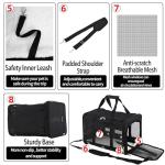 Portable Soft-Sided Pet Carrier Bag - Black