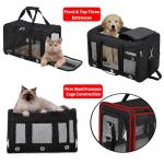Portable Soft-Sided Pet Carrier Bag - Black