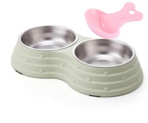 Double Dog Bowls with Non-Slip Base and Scoop