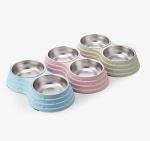 Double Dog Bowls with Non-Slip Base and Scoop