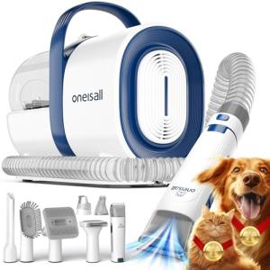 Oneisall Pet Grooming Vacuum and Tools Set