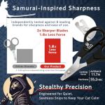 Samurai-Grade Cat Nail Clippers with Ergonomic Grip