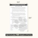 Pet Grooming Consent & Release Form - 100 Sheets