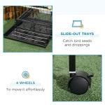 PawHut 2-in-1 Large Bird Cage with Wheels