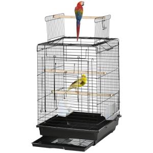 PawHut Parrot Cage with Open Top and Stand