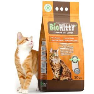BioKitty Clumping Cat Litter, 10L Unscented Formula