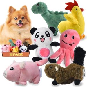 Squeaky Plush Dog Toy Pack for Puppies