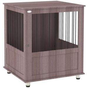 PawHut Stylish Dog Crate End Table, Purple