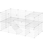 Customizable 2-Floor Metal Pet Playpen for Small Animals