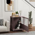 PawHut Stylish Dog Crate End Table, Purple