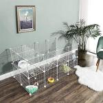 Customizable 2-Floor Metal Pet Playpen for Small Animals