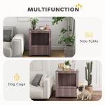 PawHut Stylish Dog Crate End Table, Purple