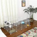 Customizable 2-Floor Metal Pet Playpen for Small Animals