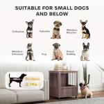 PawHut Stylish Dog Crate End Table, Purple