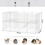 Customizable 2-Floor Metal Pet Playpen for Small Animals
