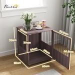 PawHut Stylish Dog Crate End Table, Purple