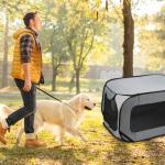 Foldable Dog Travel Crate with Storage Bag