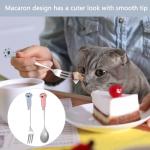 4-Pack Cute Pet Food Forks and Spoons Set