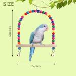 Colorful Bird Swing with Perch and Bell