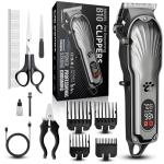 Cordless Dog Clippers with LED Display and Nail Kit