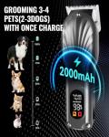Cordless Dog Clippers with LED Display and Nail Kit