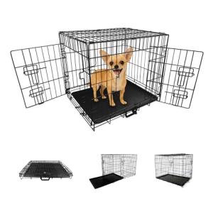 Heavy-Duty Folding Dog Crate for Small Dogs