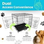 Heavy-Duty Folding Dog Crate for Small Dogs