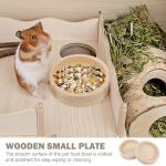 Wooden Food Bowls for Small Pets - 2 Pack