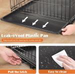 Large Dog Crate with 2 Doors and Tray