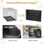 Large Dog Crate with 2 Doors and Tray