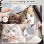Double-Sided Cat Grooming Brush with Release Button